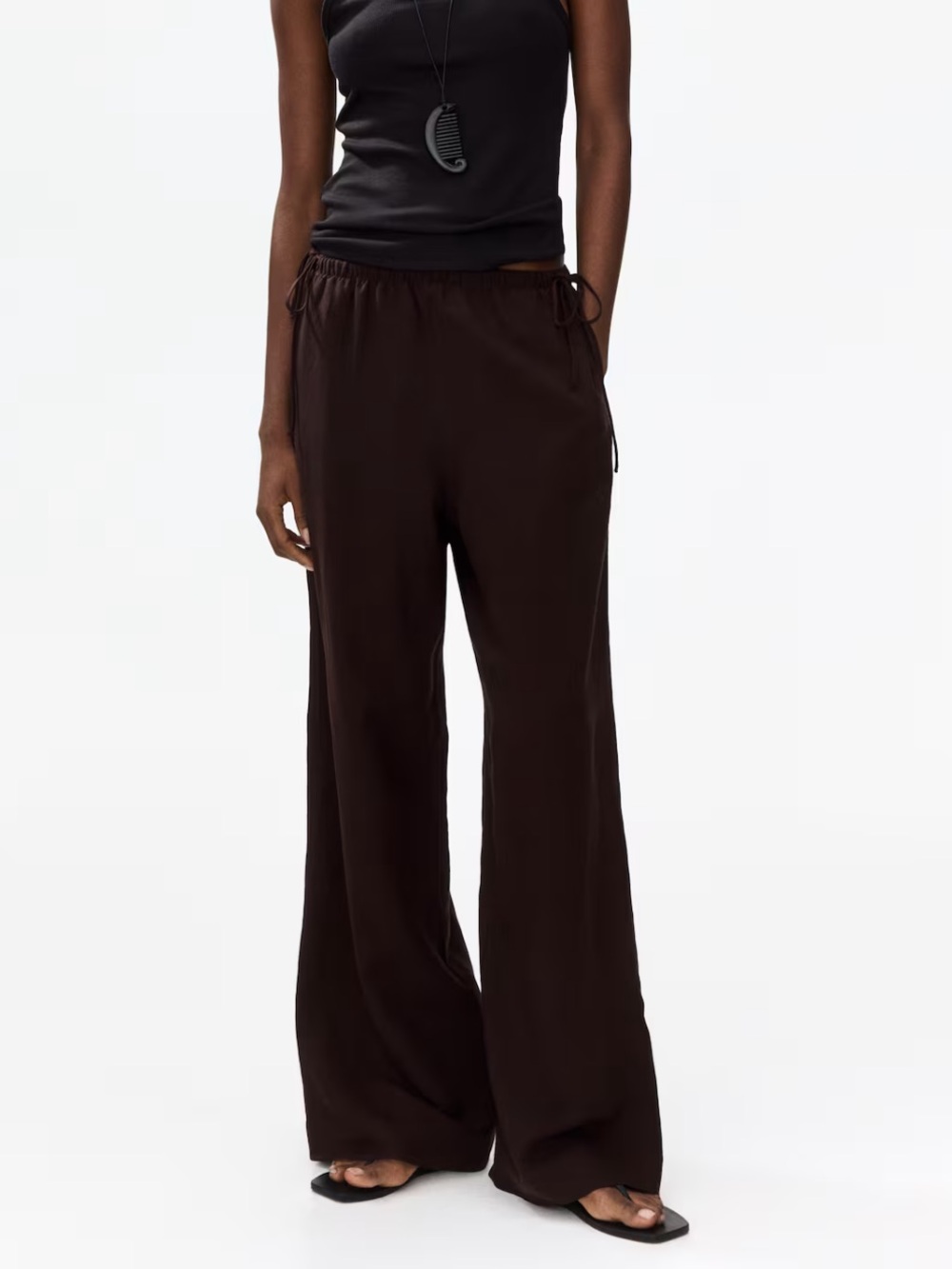 NWT H&M Linen Blend Drawstring Pants